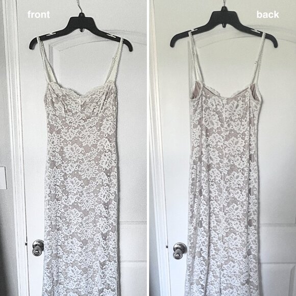 Bridal White Lace Maxi Dress - Picture 1 of 4